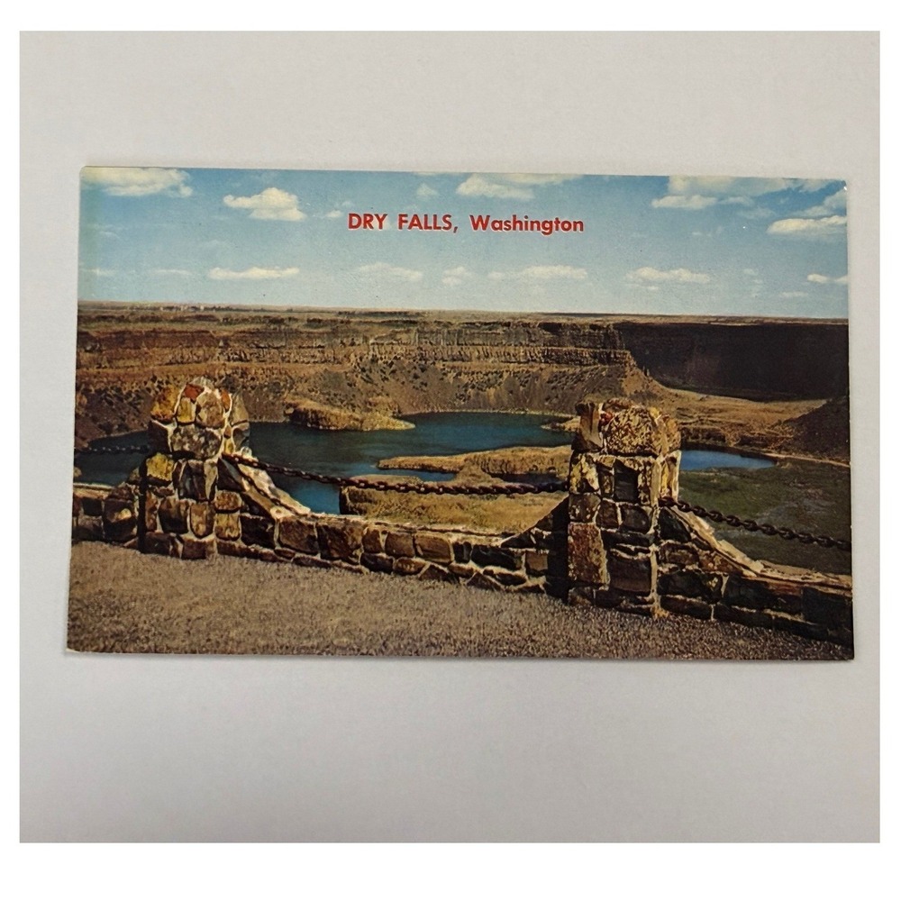 Vintage Dry Falls Washington Postcard Mike Roberts Grand Coulee